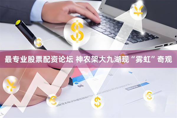 最专业股票配资论坛 神农架大九湖现“雾虹”奇观