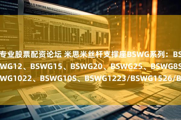 最专业股票配资论坛 米思米丝杆支撑座BSWG系列：BSWG8、BSWG10、BSWG12、BSWG15、BSWG20、BSWG25、BSWG8S、BSWG1022、BSWG10S、BSWG1223/BSWG1526/BSWG1528，表处镀镍，镀黑铬